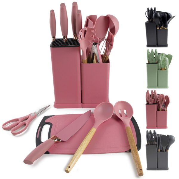 Conjunto de utilidades para cozinha - rosê - Imagem 3
