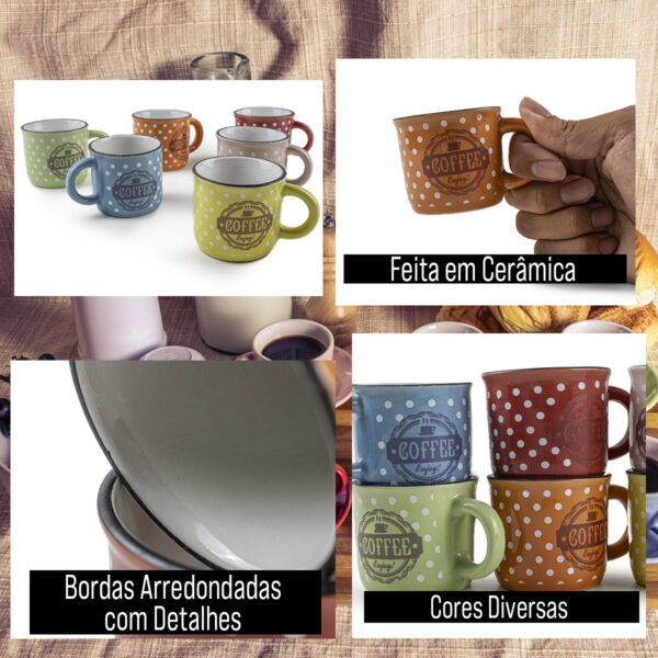 Jogo de canecas - classhome 85 ml - Imagem 2