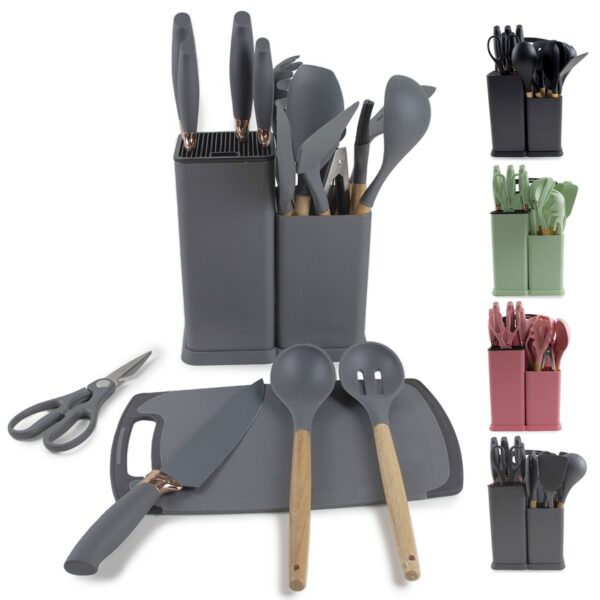 Conjunto de utilidades para cozinha - cinza - Imagem 3