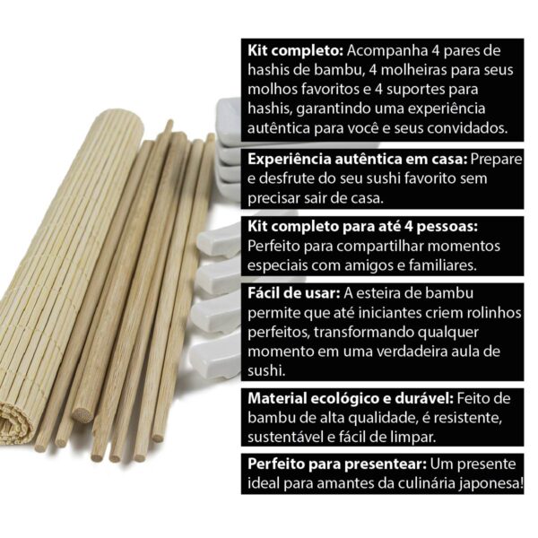 Jogo jantar sushi - 13 peças - Imagem 4