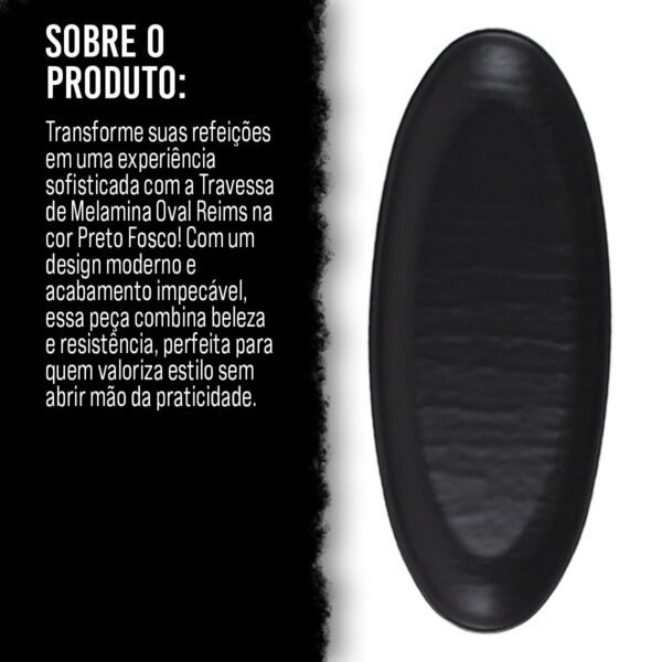 Jogo de travessa oval preto - 2 peças - Imagem 6