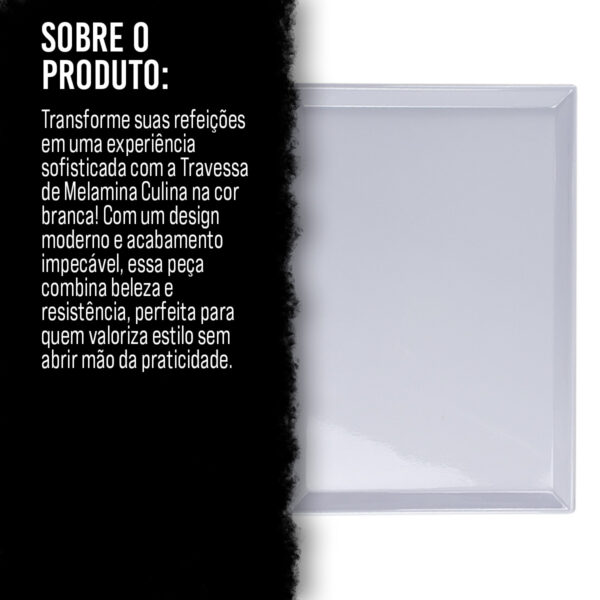 Travessa de melamina branca - 35x24 - Imagem 5