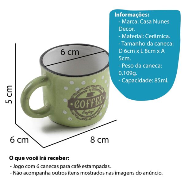 Jogo de canecas - classhome 85 ml - Imagem 4