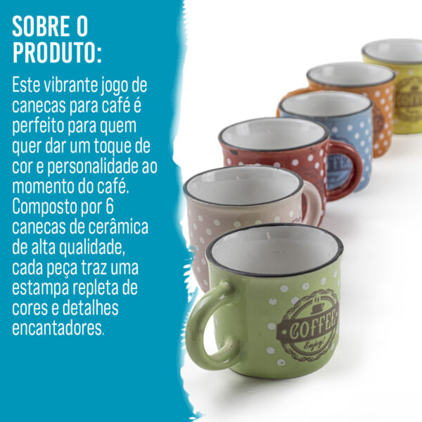 Jogo de canecas - classhome 85 ml - Imagem 6